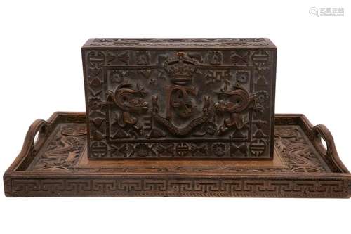 NATURAL WOOD BOX CARVED \nProbable North Indian wor…