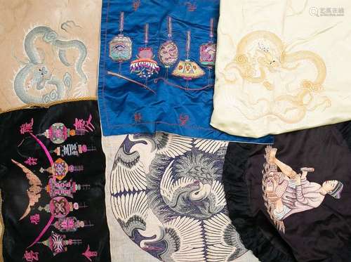 LARGE BATCH OF TEXTILES, SOME EMBROIDERIES \nChina …