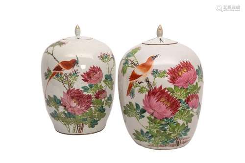 SUITE OF TWO (2) QIANJIANG STYLE OVOID PORCELAIN J…