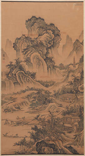 Ming Dynasty Dai Jin Mountain Painting