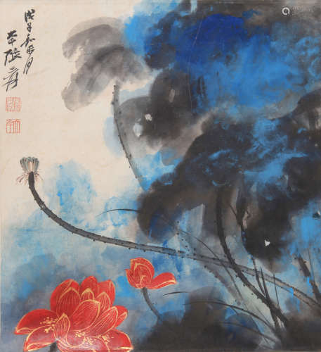 Zhang Daqian Lotus Painting