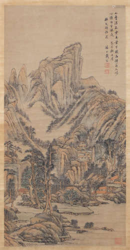 Qing Dynasty Dai Xi Scenery Painting