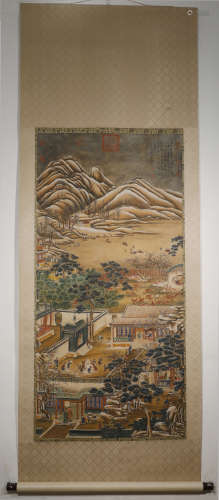 Qing Dynasty Giuseppe Castiglione Figure Painting