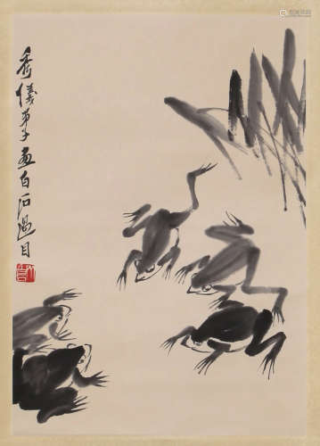 Qi Baishi Frog Painting