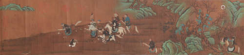 Qing Dynasty Jin Tingbiao Hunting Painting