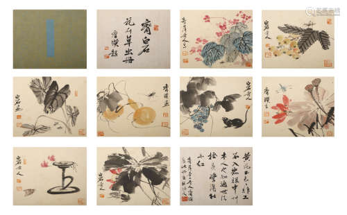 Qi Baishi Flower and Insects Painting