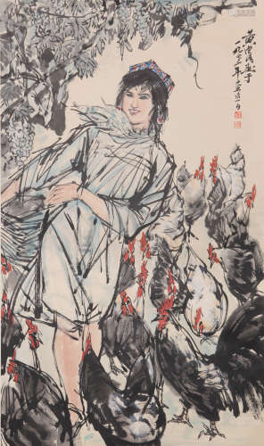Zhou Huang Figure Painting
