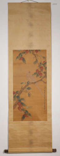 Qing Dynasty Jiang Tingxi Flower Bird Painting