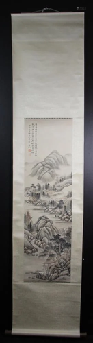 A Chinese Scroll Of Watercolor Painting