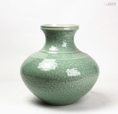 A Large Celadon Jar