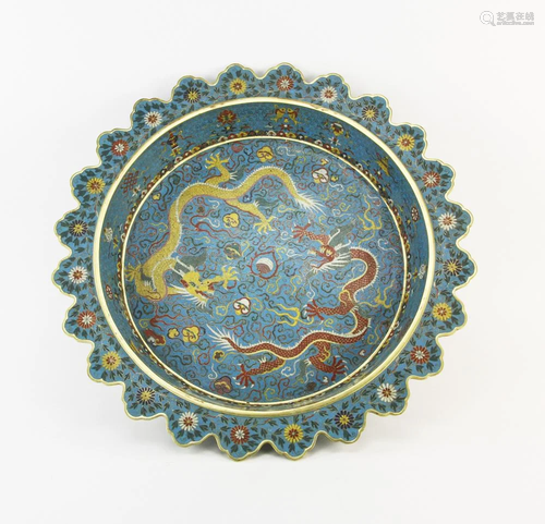 Chinese Cloisonne Plate