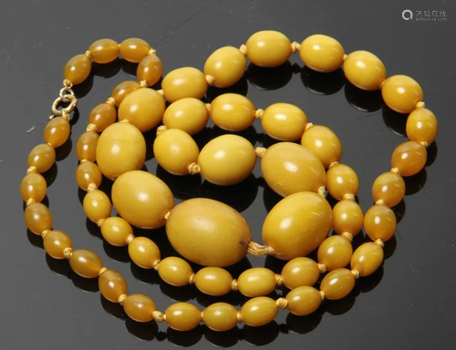 Amber Beaded Necklace