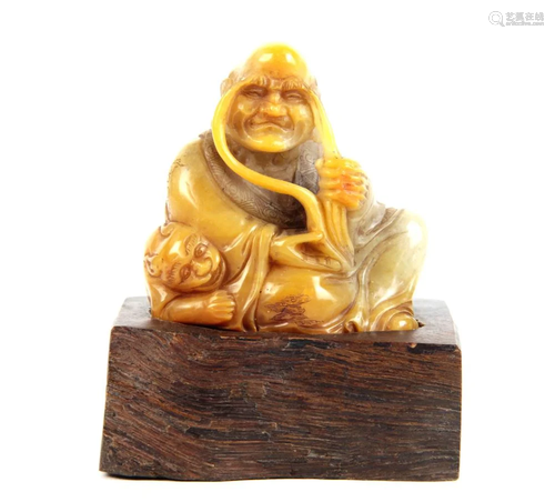 A Carved Chinese Tianhuang Stone Figure