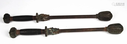 A Pair of Chinese Antique Weapon Hammer