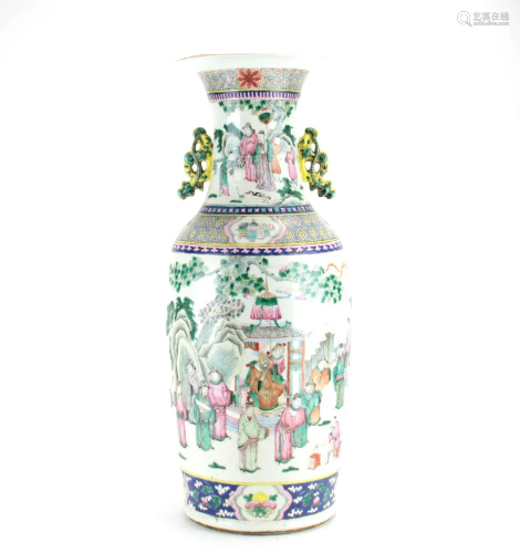 A Large Chinese Famille Rose Vase