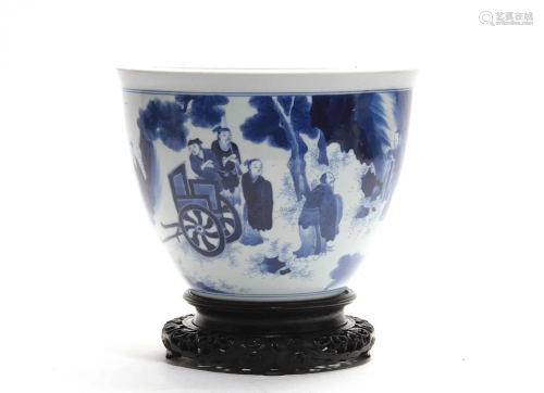 A Rare Chinese Blue and White Deep Bowl