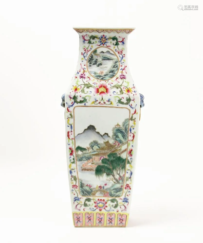 A Chinese Famille Rose Porcelain Vase