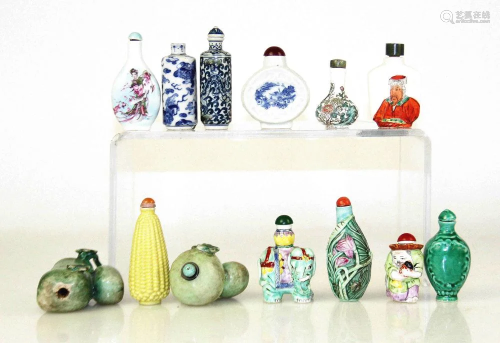 A Group Of Chinese Porcelain Snuff Bottles