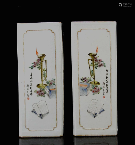 A Mirror Pair Of Chinese Famille Rose Hat …