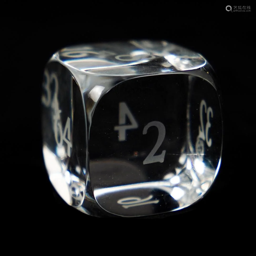 Baccarat Crystal Dice Paperweight