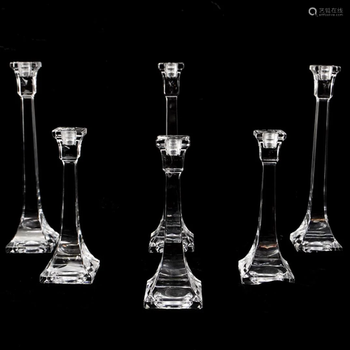 (6 Pc) Villeroy & Boch Crystal Candlesticks …