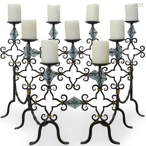 Candle Iron Fireplace Screen