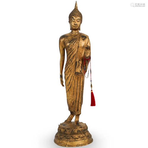 Thai Bronze Standing Buddha