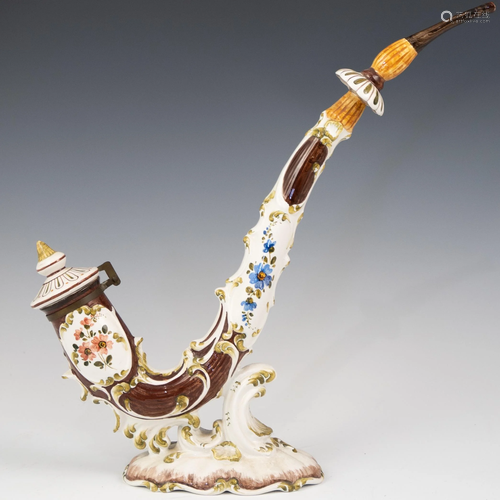 Capodimonte Porcelain Decorative Pipe