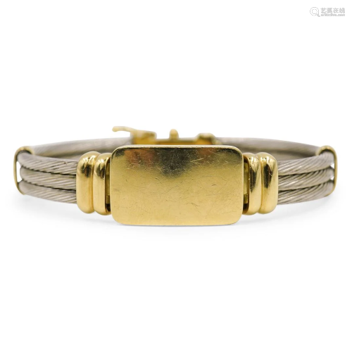 18k Gold and Stainless Steel Bracelet