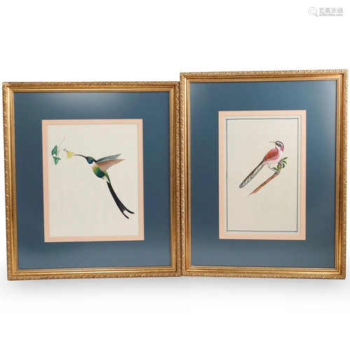 Pair of Bird Paintings on Silk