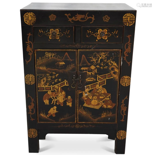 Chinese Ebonized Cabinet