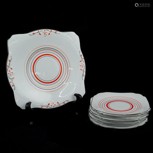 (9 Pc) Salisbury English Porcelain Dinner Set