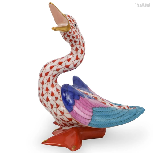 Herend Porcelain Hissing Goose