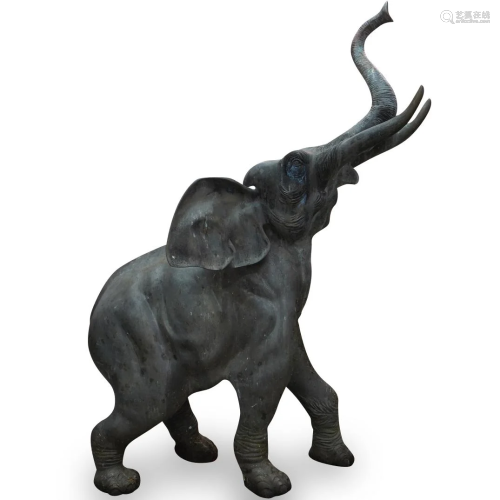 Large Bronze Elephant Garden Statue