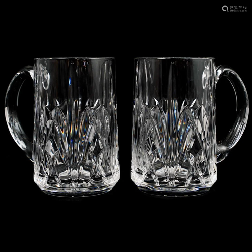 (2 Pc) Marc Aurel Crystal Cut Mugs