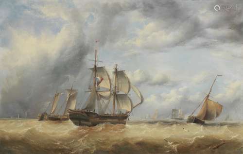 Henry Redmore (British, 1820-1887) Running ahead of the squall