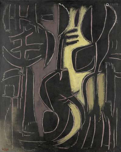 Jean Xcéron (Greek/American, 1890-1967) Source No. 445 81.5 x 65 cm. (Painted in 1962. )