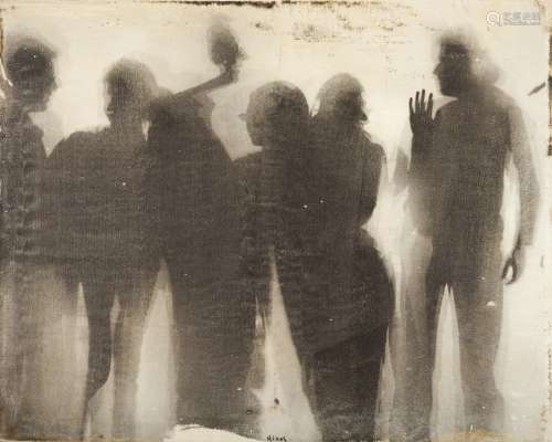 Nikos Kessanlis (Greek, 1930-2004) Six shadows 80 x 100 cm.