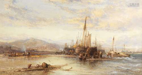 James Webb (British, 1825-1895) 'At Portmadoc, North Wales'