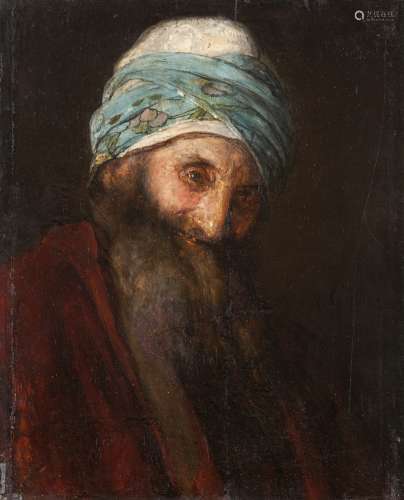 Nikolaos Gyzis (Greek, 1842-1901) Oriental man with beard 20 x 16.5 cm.