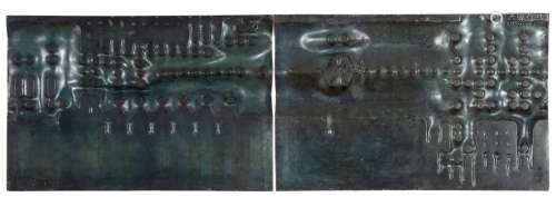Jason Molfessis (Greek, 1925-2009) Untitled – diptych 49 x 75 cm (each). ((2))
