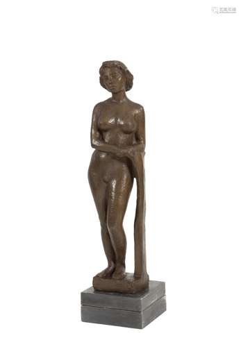 Yiannis Pappas (Greek, 1913-2005) Greek kore 70 cm high (Edition of 8.Conceived in 1959.)