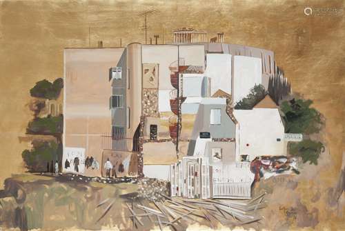 Spyros Vassiliou (Greek, 1902-1985) View of Athens, Parthenis' house 80 x 120 cm. ( Painted in 19...