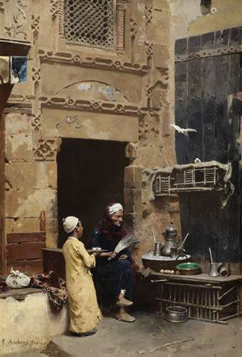 Raphael von Ambros (Austrian, 1855-1895) The Merchant