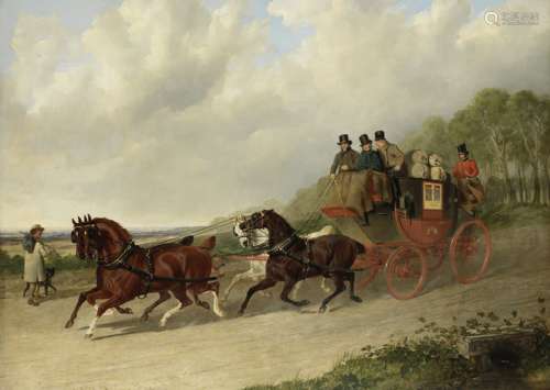 John Frederick Herring, Snr. (British, 1795-1865) The Glasgow and London Royal Mail on the road