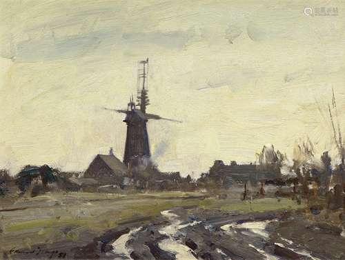 Edward Seago, RWS, RBA (British, 1910-1974) The Derelict Mill