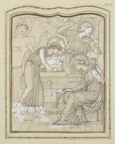 Sir Edward Coley Burne-Jones, Bt., ARA, RWS (British, 1833-1898) Christ in the carpenter's shop; ...