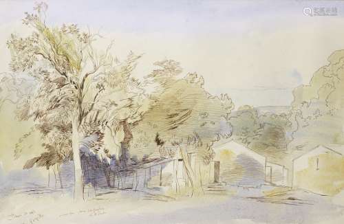 Edward Lear (British, 1812-1888) Orange grove, Corfu
