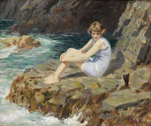 Rowland Wheelwright (British, 1870-1955) The bather