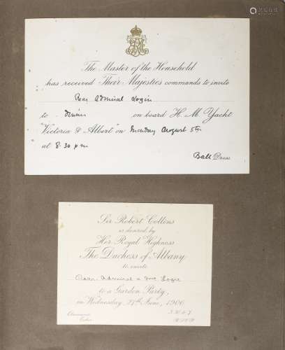 Two albums from the Login family Collection, the first belonging to Rear Admiral Spencer Login CV...